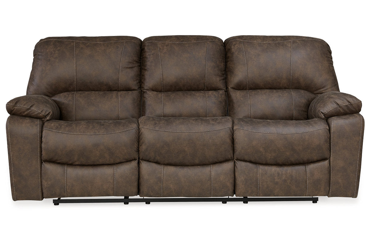 Kilmartin Chocolate Reclining Sofa, Loveseat and Recliner