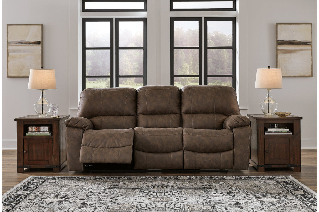 Kilmartin Chocolate Reclining Sofa, Loveseat and Recliner