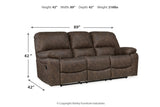 Kilmartin Chocolate Reclining Sofa, Loveseat and Recliner