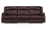 Punch Up Walnut 3-Piece Power Reclining Sectional Sofa