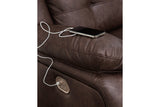 Punch Up Walnut 2-Piece Power Reclining Sectional Loveseat