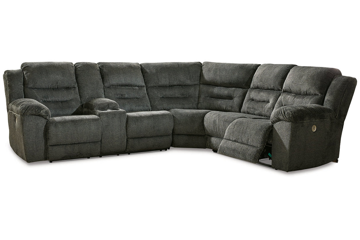 Nettington Smoke 3-Piece Power Reclining Sectional