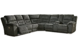 Nettington Smoke 4-Piece Power Reclining Sectional