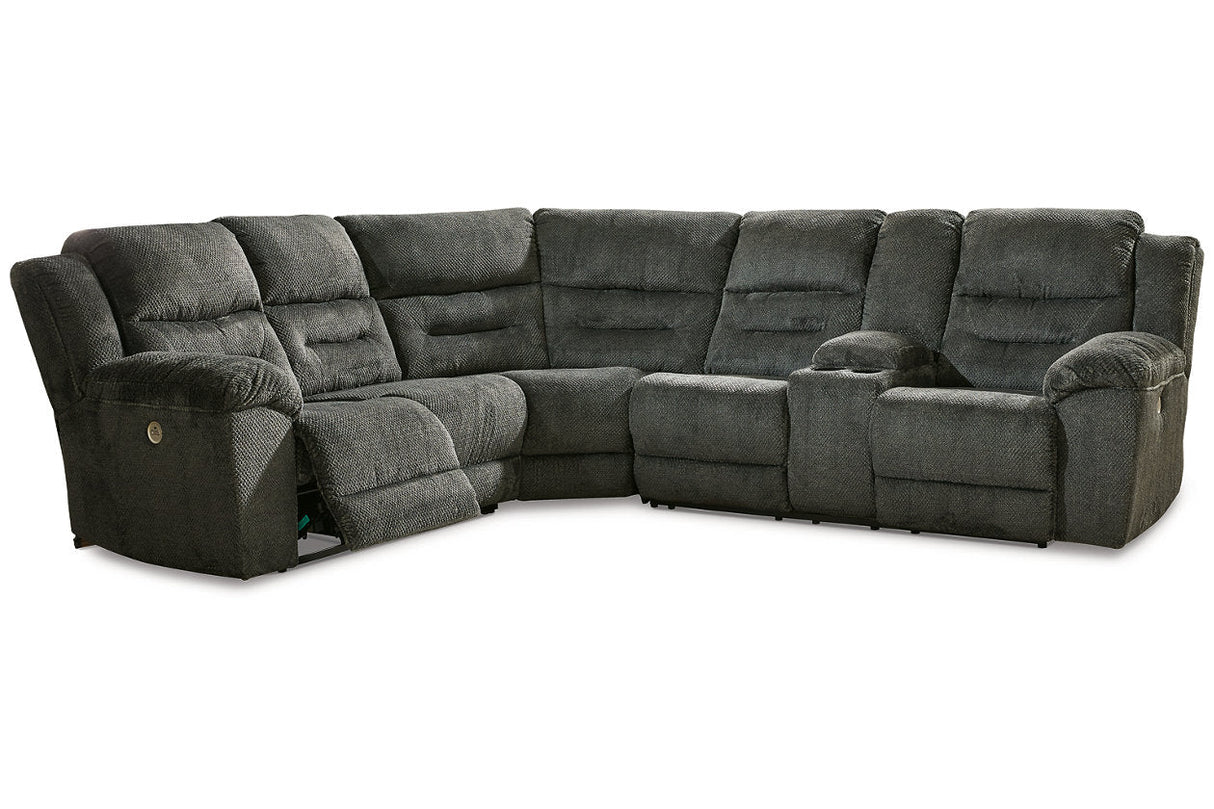 Nettington Smoke 3-Piece Power Reclining Sectional