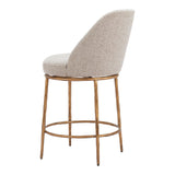 Nordhavn Swivel Counter Stool Beige & Gold - Image 6