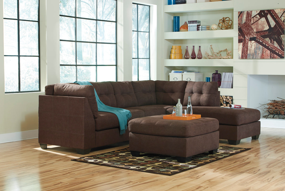 Maier Walnut 2-Piece RAF Chaise Sectional