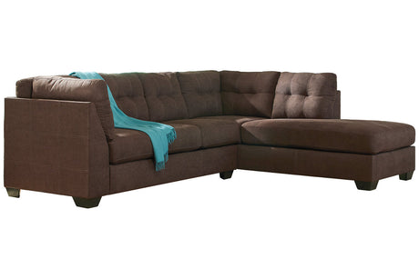 Maier Walnut 2-Piece RAF Chaise Sectional