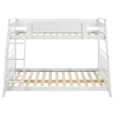 Holden White Wood Veneer Twin Over Full Bunk Bed by Coaster at Eve Furniture