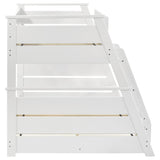 Holden White Wood Veneer Twin Over Full Bunk Bed by Coaster at Eve Furniture