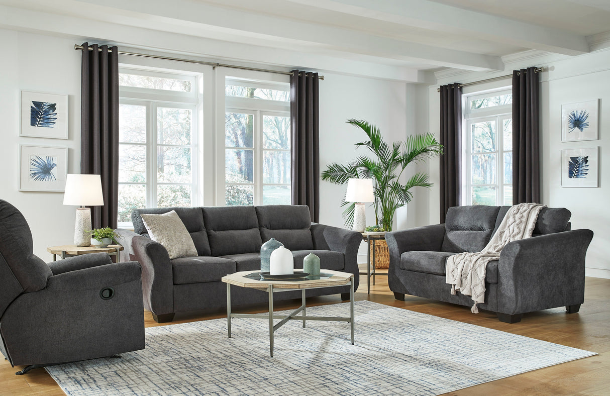 Miravel Gunmetal Living Room Set