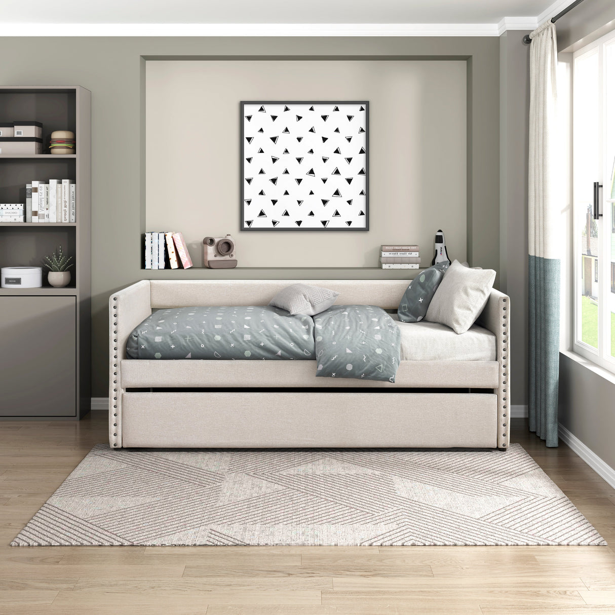 Boynton Dark Gray Daybed with Trundle
