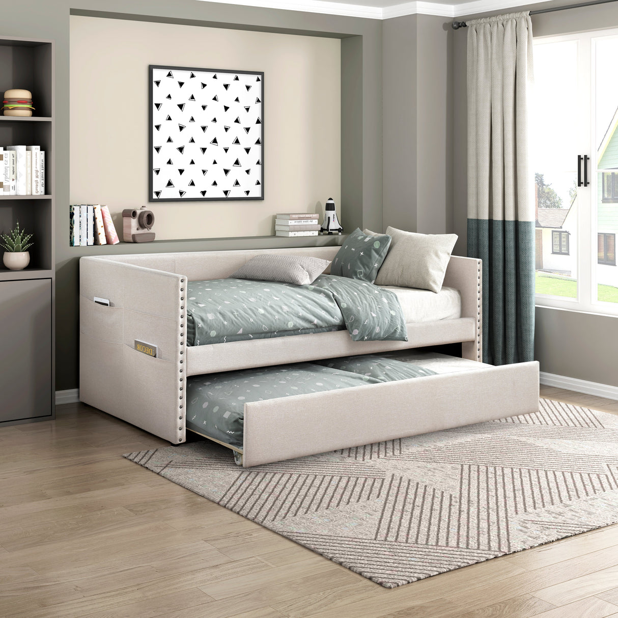 Boynton Dark Gray Daybed with Trundle