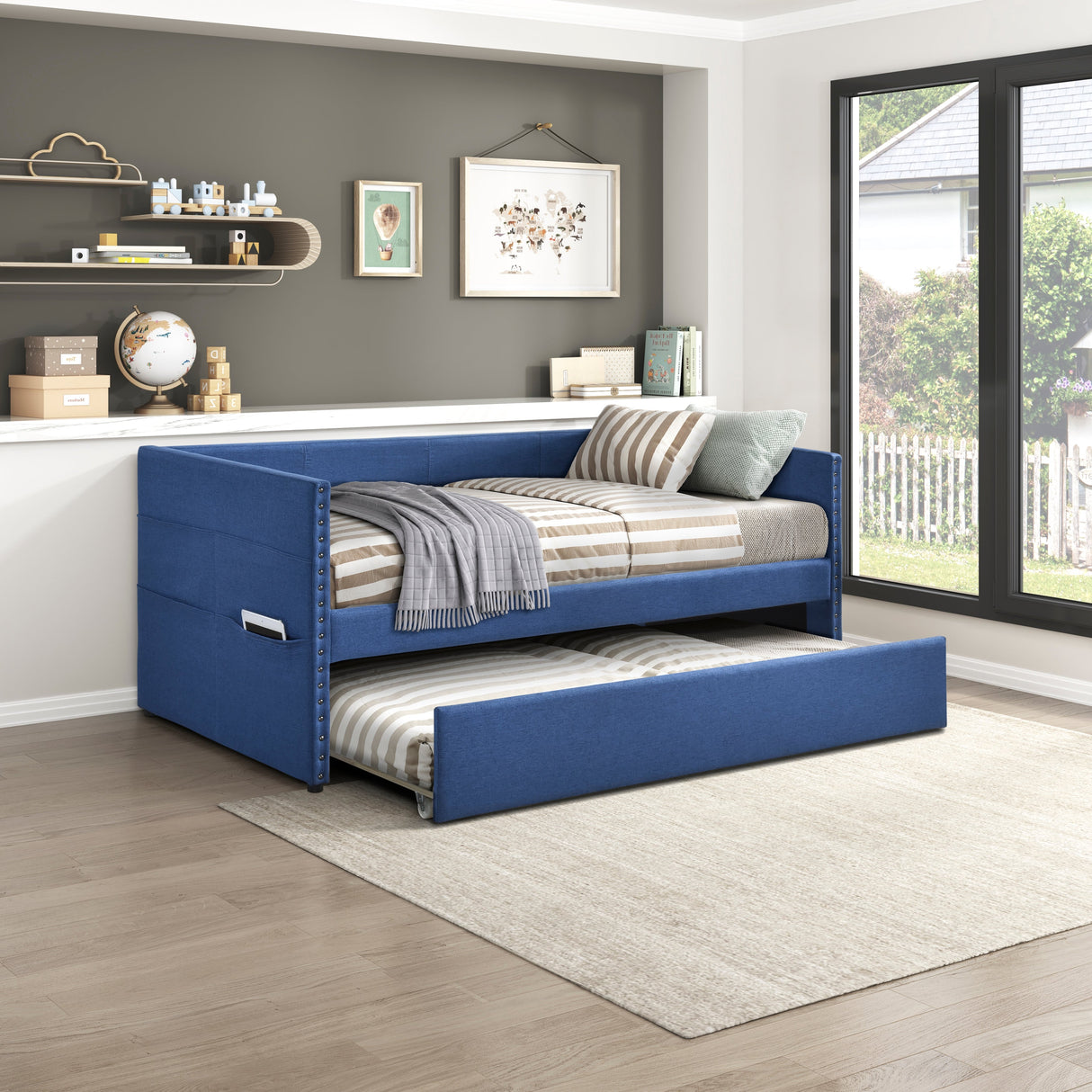 Boynton Dark Gray Daybed with Trundle
