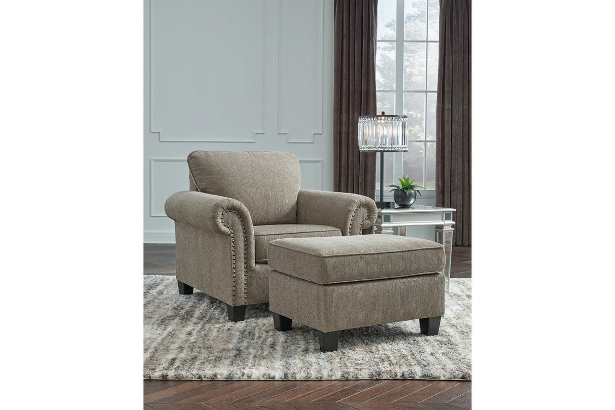 Shewsbury Pewter Sofa, Loveseat, Chair and Ottoman