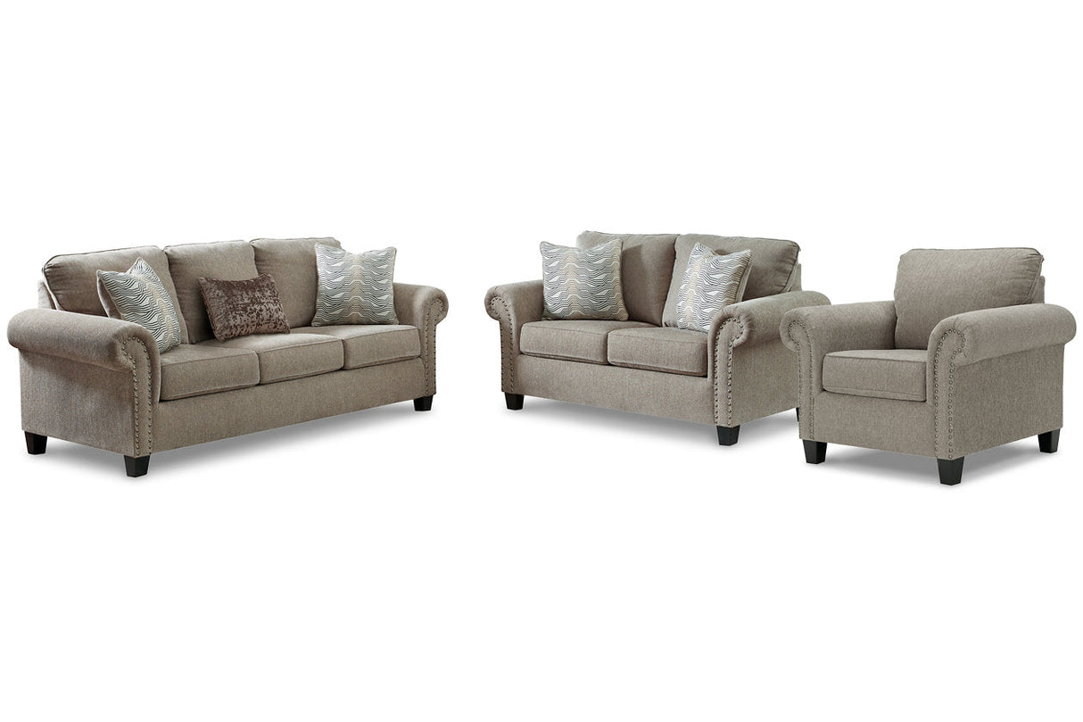 Shewsbury Pewter Sofa, Loveseat and Chair