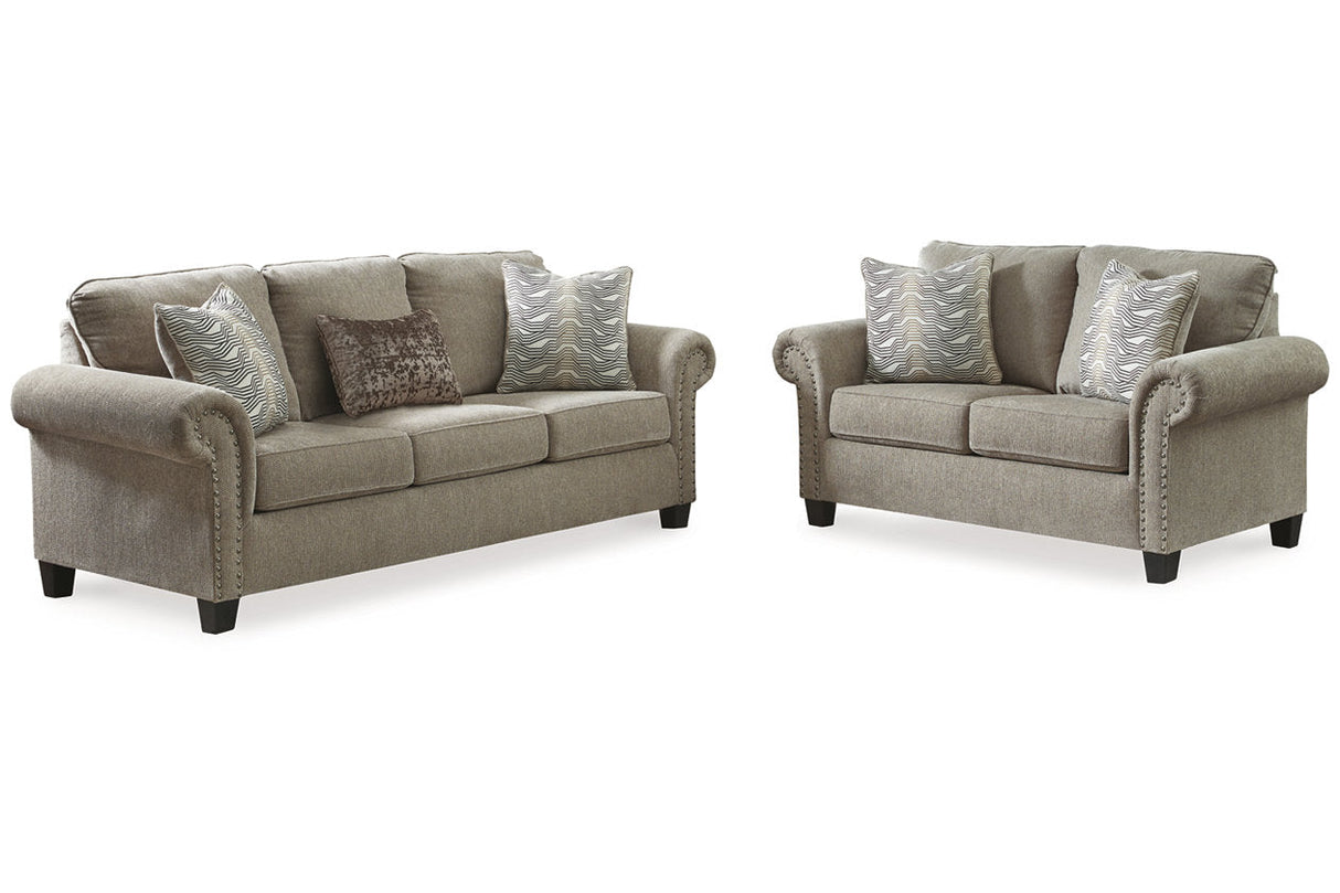 Shewsbury Pewter Sofa and Loveseat