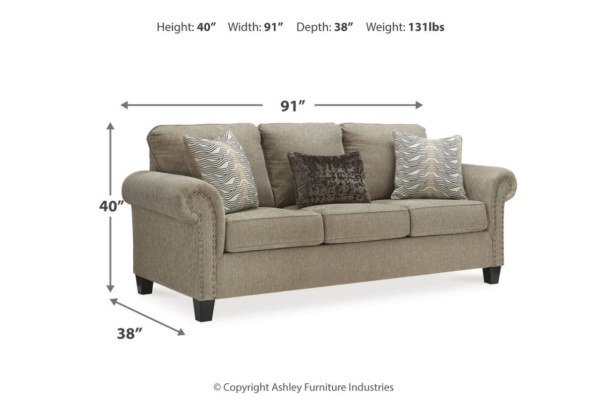 Shewsbury Pewter Sofa, Loveseat and Chair