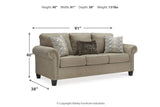 Shewsbury Pewter Sofa, Loveseat and Chair