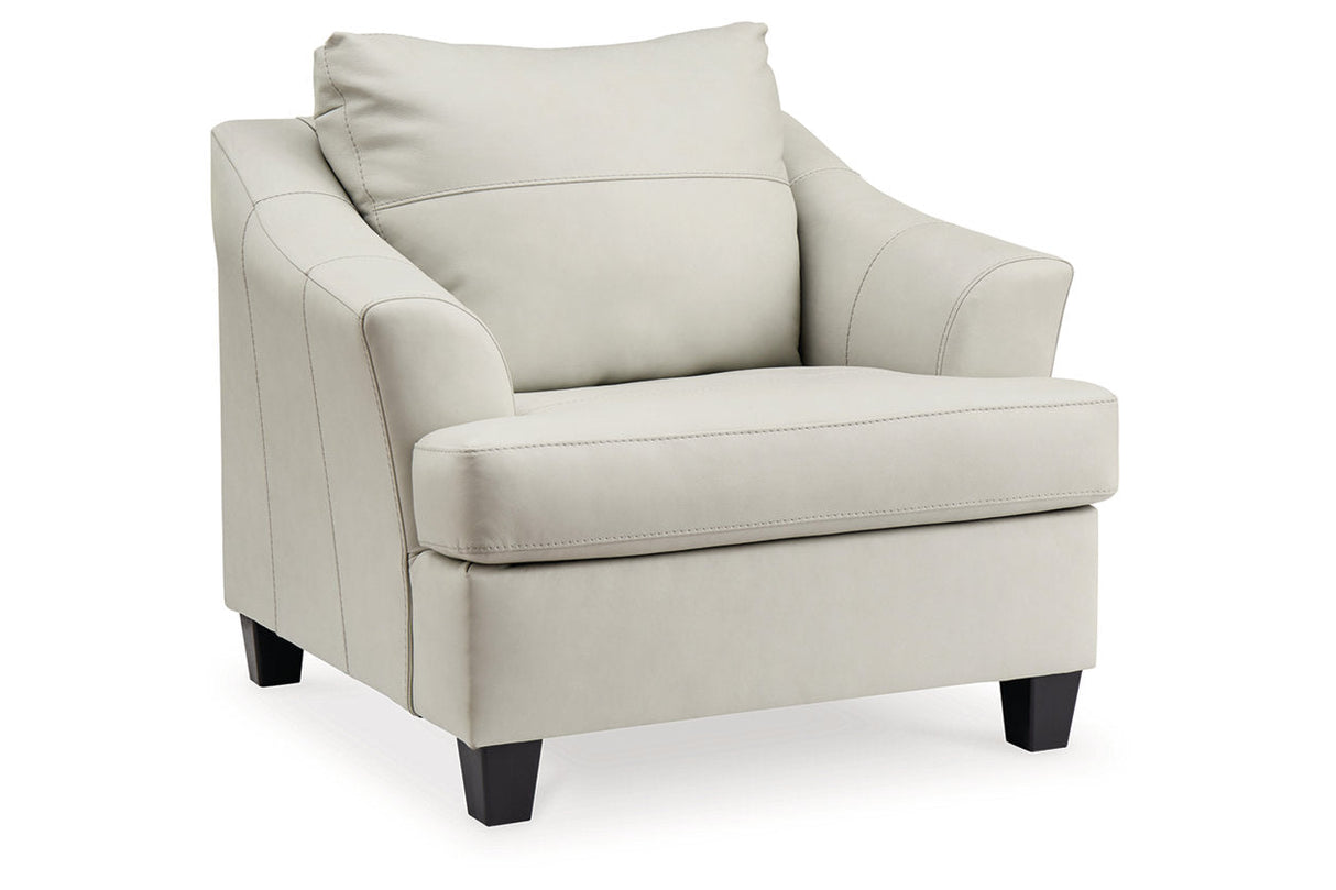 Genoa Coconut Oversized Chair and Ottoman