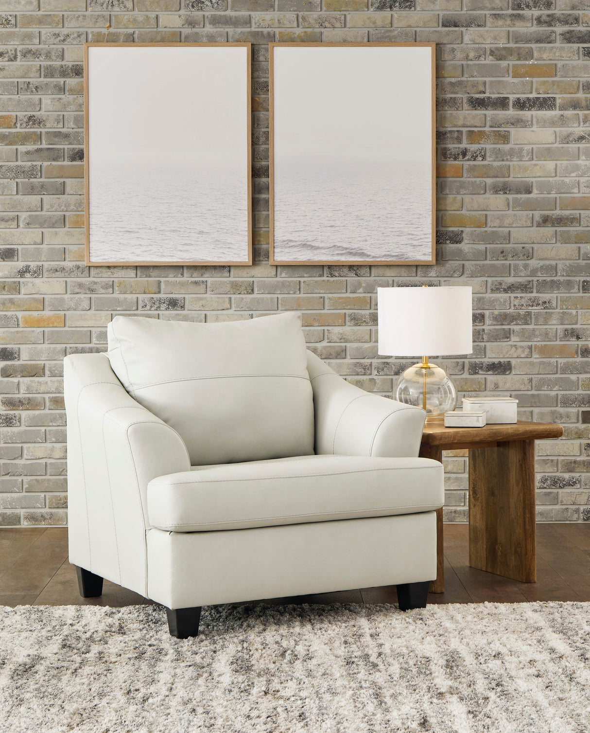 Genoa Coconut Leather Living Room Set