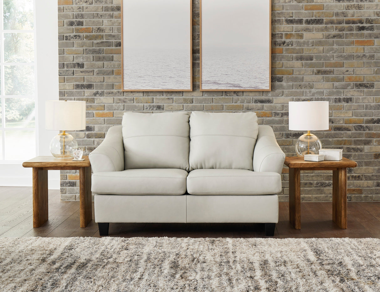 Genoa Coconut Leather Living Room Set