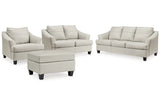 Genoa Coconut Sofa, Loveseat, Oversized Chair and Ottoman