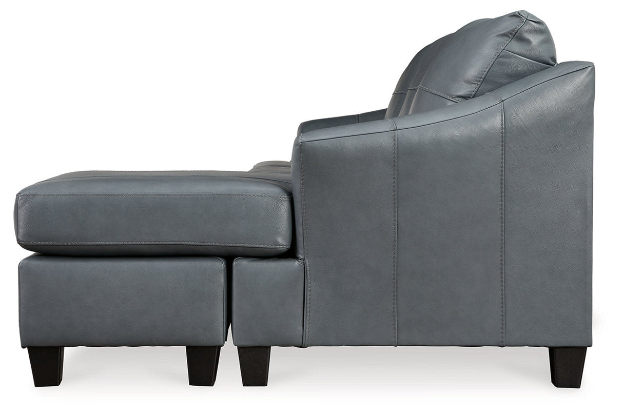 Genoa Steel Chaise Sofa and Oversized Chair