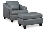 Genoa Steel Oversized Chair and Ottoman