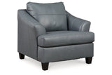 Genoa Steel Oversized Chair and Ottoman