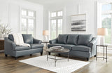 Genoa Steel Leather Living Room Set