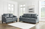 Genoa Steel Leather Living Room Set