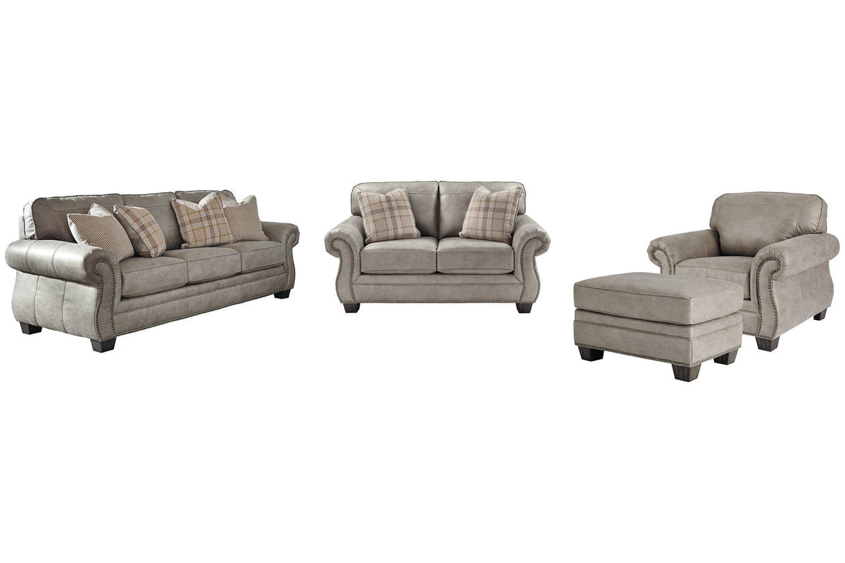 Olsberg Steel Sofa and Loveseat with Chair and Ottoman