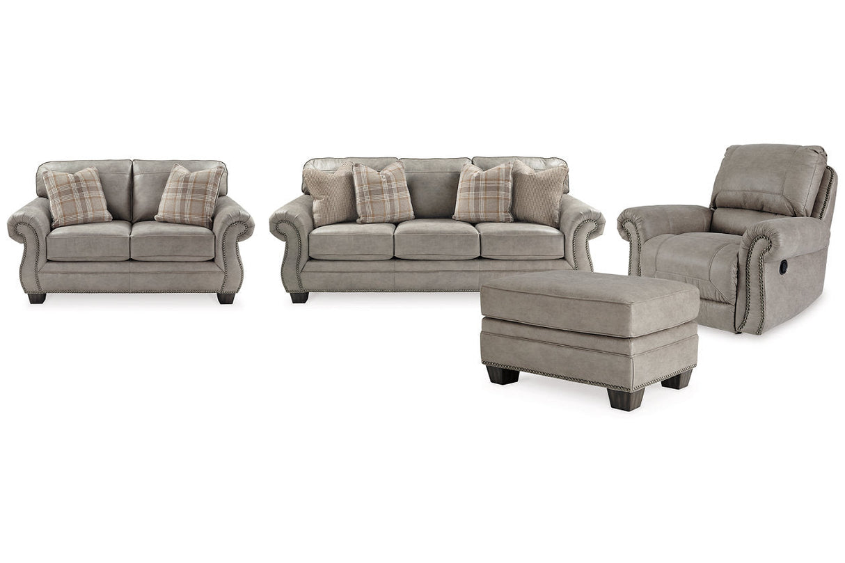 Olsberg Steel Sofa, Loveseat, Recliner, and Ottoman