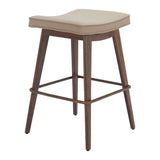 Divat Counter Stool Beige & Walnut - Image 5