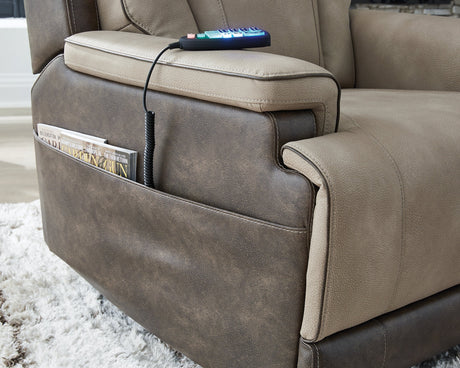 4Z-Peaceful Pause Sand Power Lift Recliner by Ashley at Eve Furniture