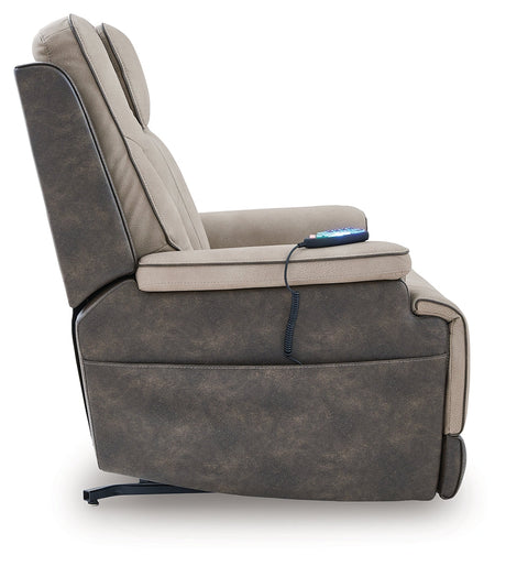 4Z-Peaceful Pause Sand Power Lift Recliner by Ashley at Eve Furniture