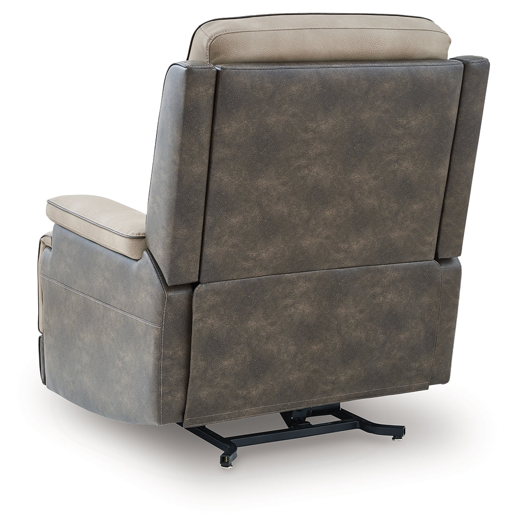 4Z-Peaceful Pause Sand Power Lift Recliner by Ashley at Eve Furniture