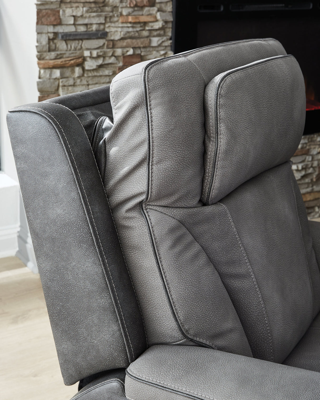 4Z-Peaceful Pause Slate Power Lift Recliner by Ashley at Eve Furniture