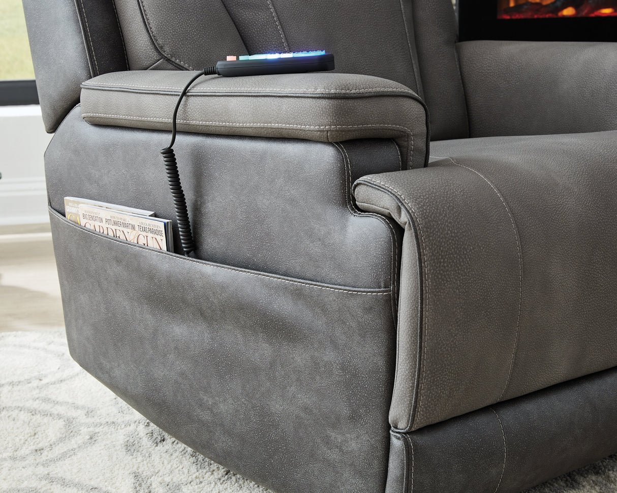4Z-Peaceful Pause Slate Power Lift Recliner by Ashley at Eve Furniture