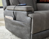 4Z-Peaceful Pause Slate Power Lift Recliner by Ashley at Eve Furniture