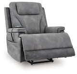 4Z-Peaceful Pause Slate Power Lift Recliner by Ashley at Eve Furniture