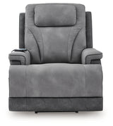 4Z-Peaceful Pause Slate Power Lift Recliner by Ashley at Eve Furniture