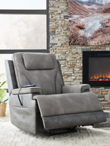 4Z-Peaceful Pause Slate Power Lift Recliner by Ashley at Eve Furniture