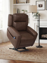 4Z-Serenity Zone Espresso Power Lift Recliner by Ashley at Eve Furniture