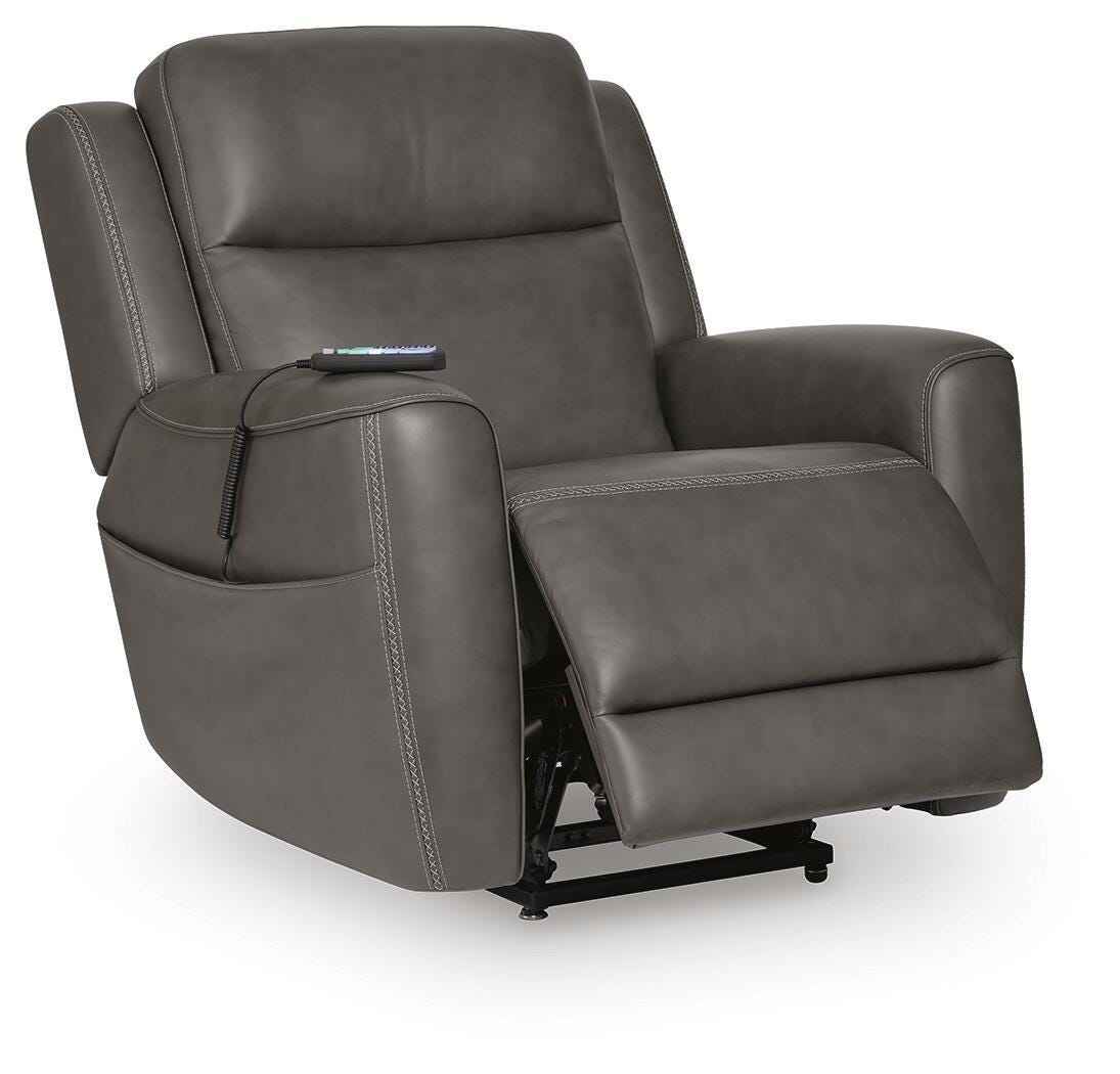 4Z-Tribano Anchor Power Lift Recliner by Ashley at Eve Furniture