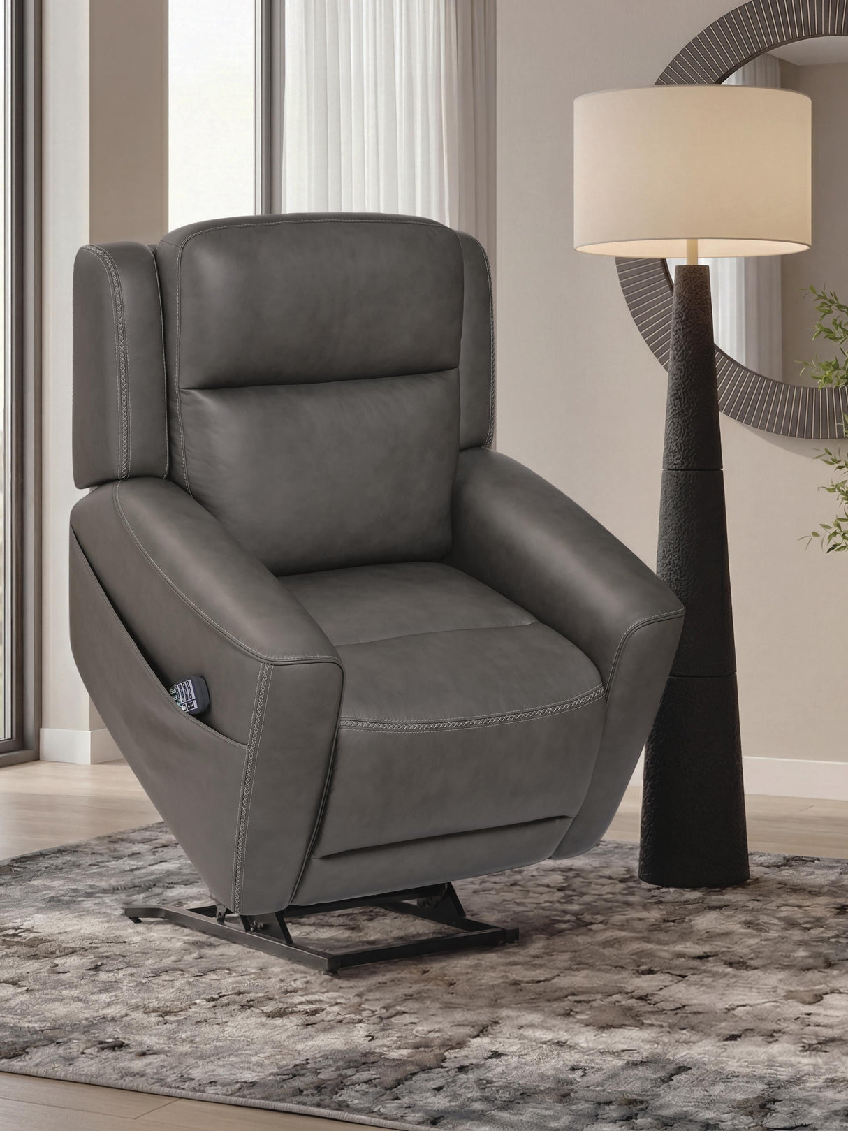 4Z-Tribano Anchor Power Lift Recliner by Ashley at Eve Furniture