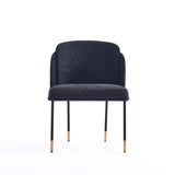 5-Piece Hathaway 47.24 Round Dining Set in Black with 4 Flor Dining Chairs in Black by Manhattan Comfort at Eve Furniture
