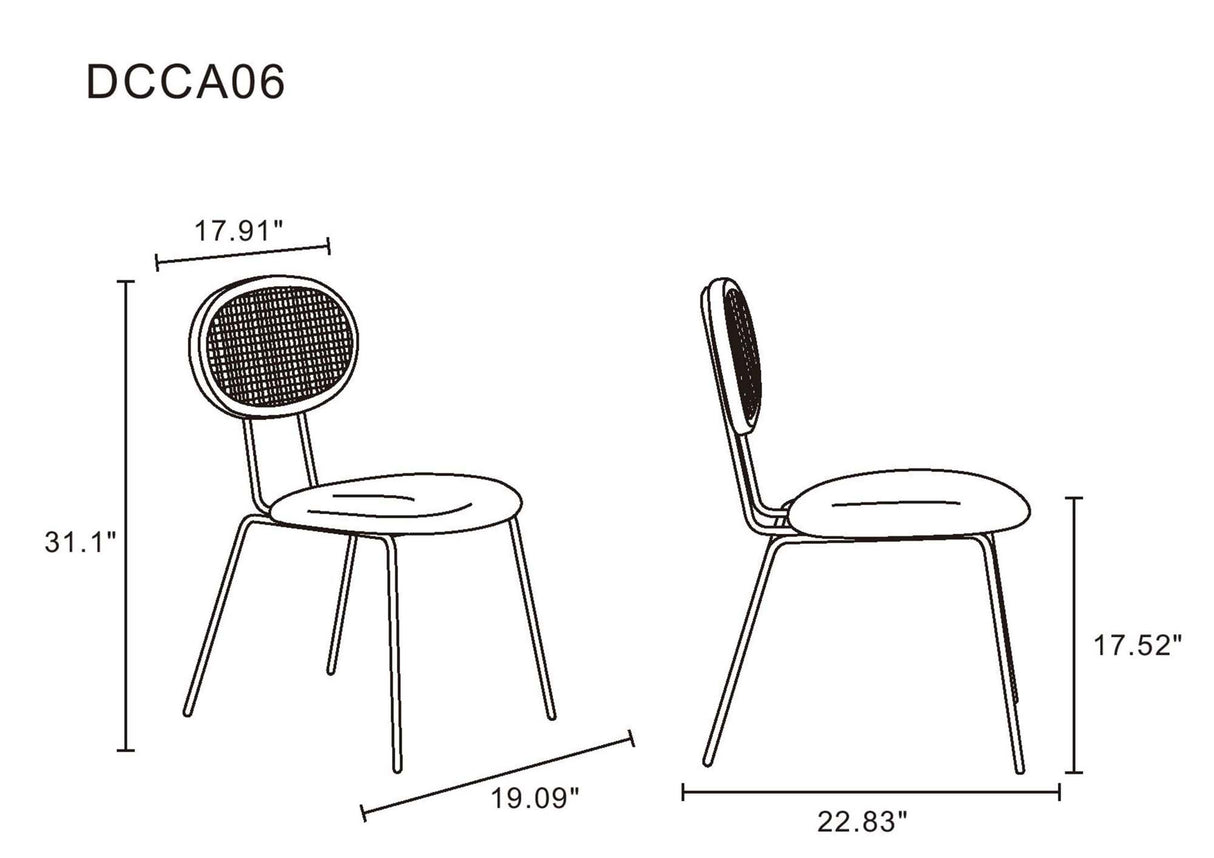 5-Piece Hathaway 47.24 Round Dining Set in Black with 4 Jardin Dining Chairs by Manhattan Comfort at Eve Furniture