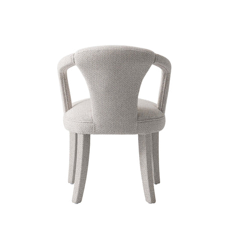 5-Piece Hathaway 47.24 Round Dining Set in Black with 4 Palmer Dining Armchairs in Silver Lining by Manhattan Comfort at Eve Furniture