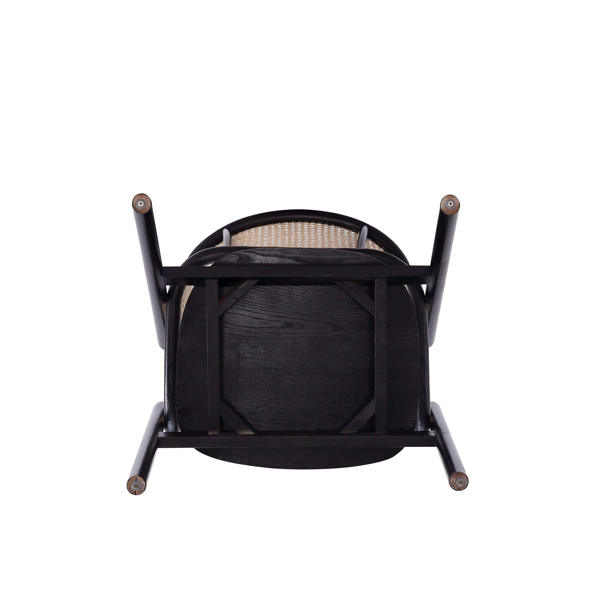 5-Piece Hathaway 47.24 Round Dining Set in Black with 4 Versailles Dining Chairs by Manhattan Comfort at Eve Furniture